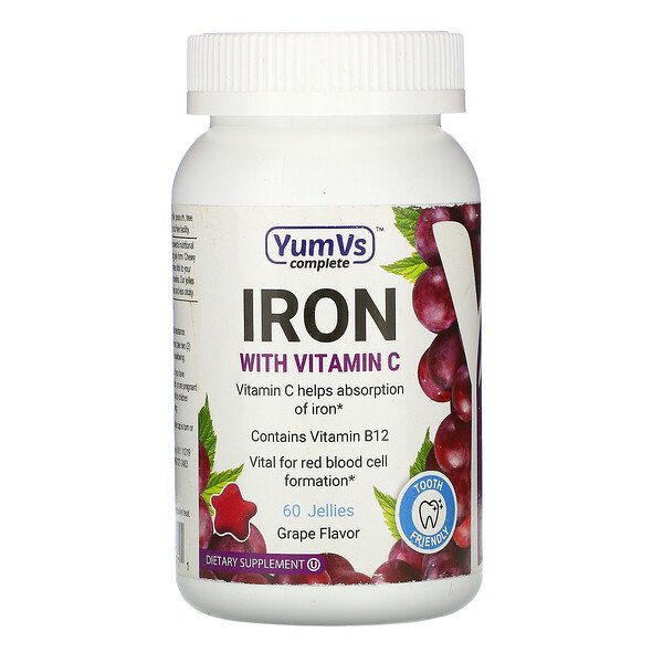 Yum-Vs Iron with Vitamin C Grape 60 Jellies 2 Mua YumV's Iron with Vitamin C Grape Flavor 60 Jellies giảm giá rẻ Hà nội TPHCM