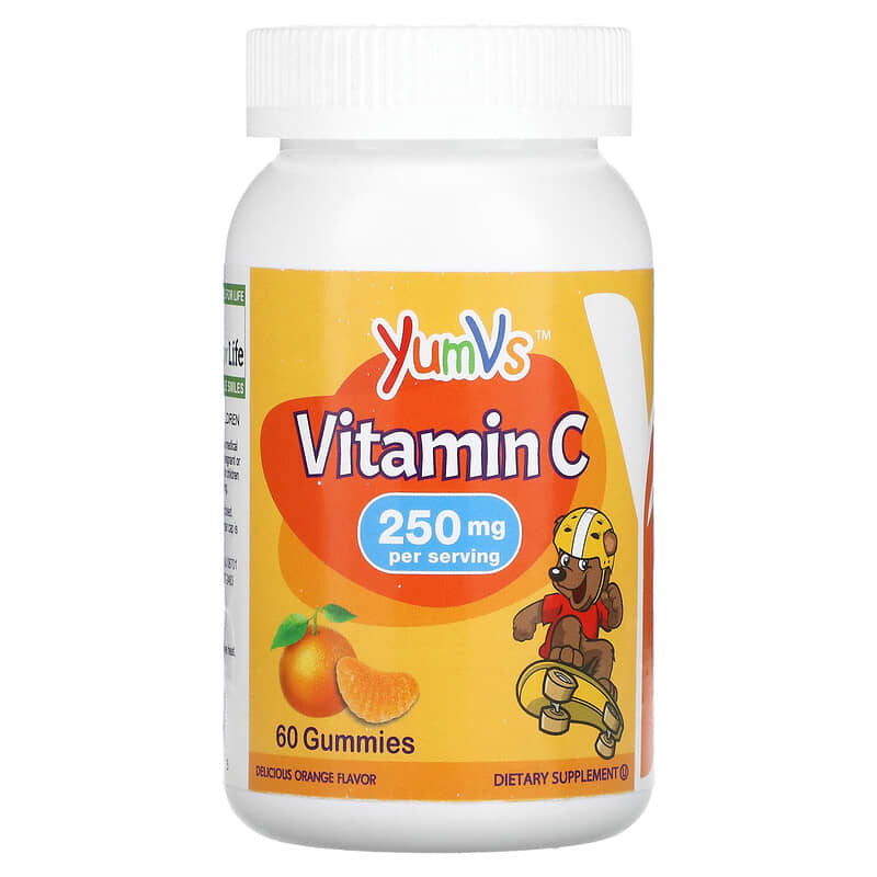 Yum-Vs Kids Vitamin C Delicious Orange 250 mg 60 Gummies 3 Yum-Vs Kids Vitamin C Delicious Orange 250 mg 60 Gummies 810048610105