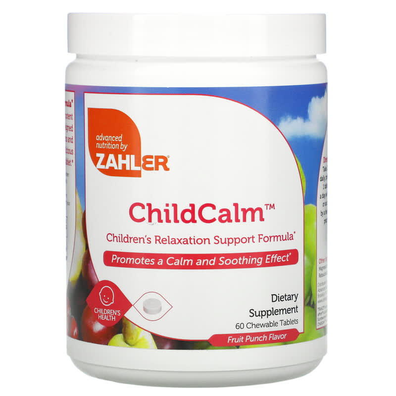 Zahler ChildCalm Children's Relaxation Support Formula Fruit Punch 60 Chewable Tablets 3 Zahler ChildCalm Children's Relaxation Support Formula Fruit Punch 60 Chewable Tablets 848998082086