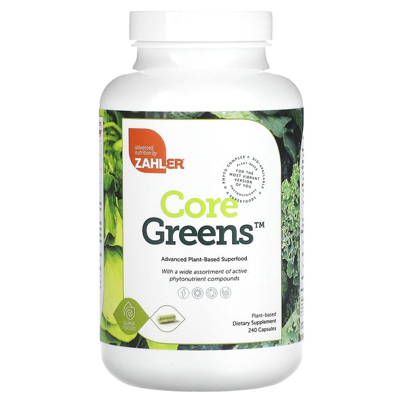 Zahler Core Greens Advanced Plant-Based Superfood 240 Capsules 3 Zahler Core Greens Advanced Plant-Based Superfood 240 Capsules 848998082567