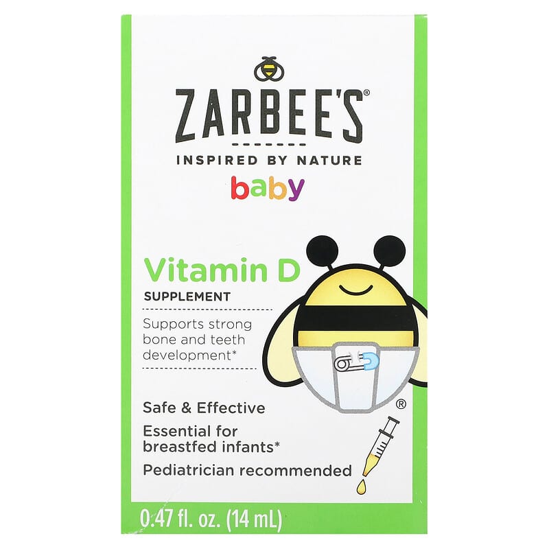 Zarbee's Baby Vitamin D 0.47 fl oz (14 ml) 3 Zarbee's Baby Vitamin D 0.47 fl oz (14 ml) 858438005315