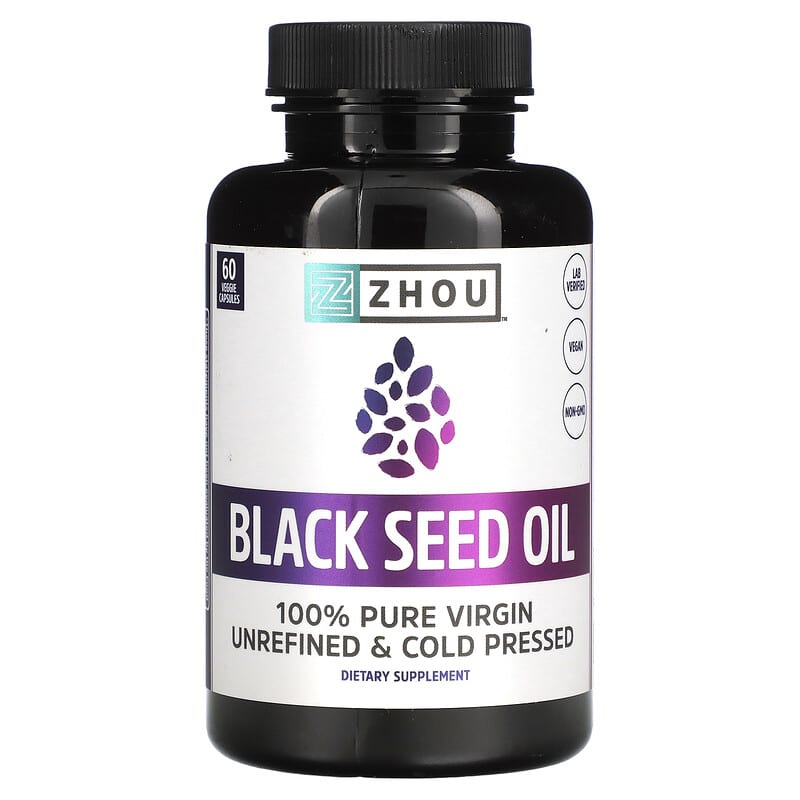 Zhou Nutrition Black Seed Oil 60 Veggie Capsules 3 Zhou Nutrition Black Seed Oil 60 Veggie Capsules 859805006010