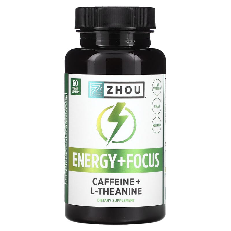 Zhou Nutrition Energy + Focus 60 Veggie Capsules 3 Zhou Nutrition Energy + Focus 60 Veggie Capsules 859805006102
