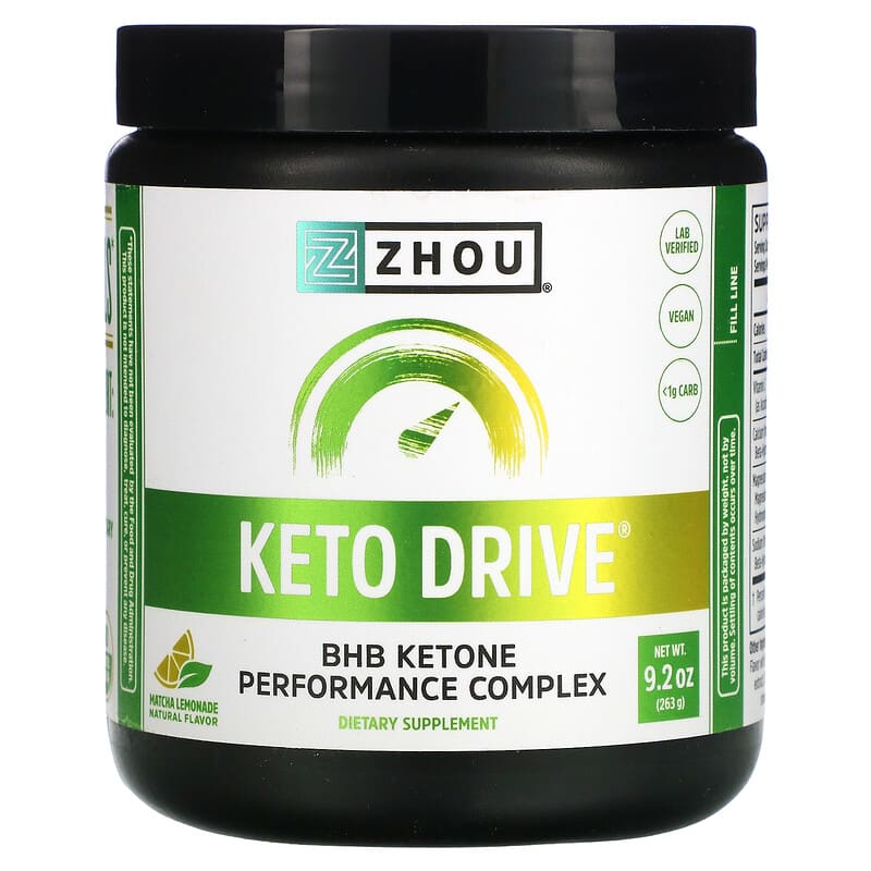 Zhou Nutrition Keto Drive Matcha Lemonade 9.2 oz (263 g) 3 Zhou Nutrition Keto Drive Matcha Lemonade 9.2 oz (263 g) 859805006201