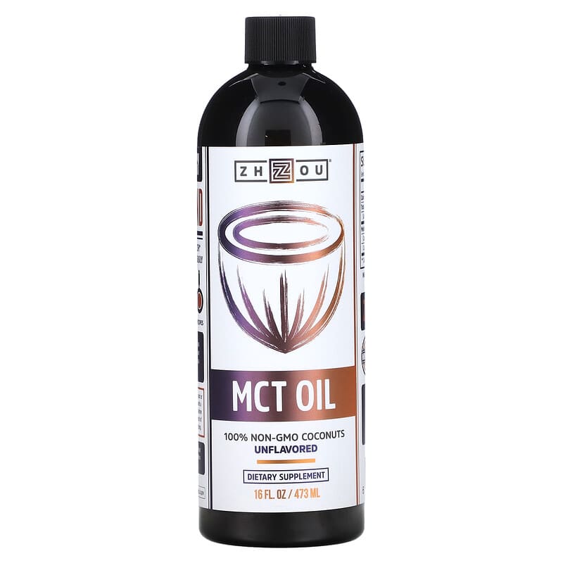 Zhou Nutrition MCT Oil Unflavored 16 fl oz (473 ml) 3 Zhou Nutrition MCT Oil Unflavored 16 fl oz (473 ml) 669191528627