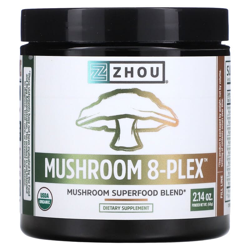 Zhou Nutrition Mushroom 8-Plex Powder 2.14 oz (60 g) 3 Zhou Nutrition Mushroom 8-Plex Powder 2.14 oz (60 g) 669191172332