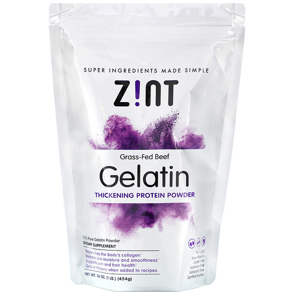 Mua Zint Grass-Fed Beef Gelatin Thickening Protein Powder 16 oz 454 g giảm giá rẻ Hà nội TPHCM