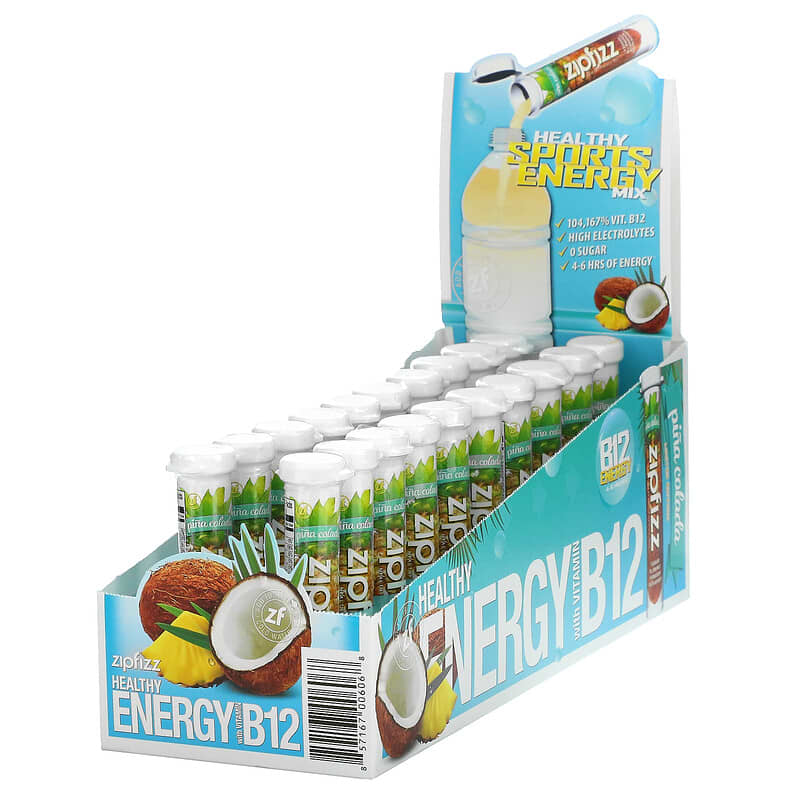 Zipfizz Healthy Energy With Vitamin B12 Pina Colada 20 Tubes 11 g Each 3 Zipfizz Healthy Energy With Vitamin B12 Pina Colada 20 Tubes 11 g Each 857167006068